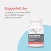 Suggested use graphic: 1 capsule three times daily before each meal
