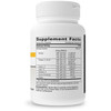 Similase bottle back label with supplement facts and enzyme assay values