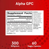 Jarrow Formulas Alpha GPC 300mg - 60 Capsules