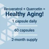 Resveratrol plus quercetin, 1 capsule daily, 60 capsules, 2-month supply