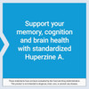 Standardized Huperzine A statement graphic on blue