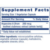 Huperzine A supplement facts, 1 vegetarian capsule serving, 200 mcg