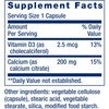Calcium Citrate with Vitamin D supplement facts panel
