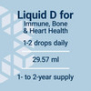 Liquid D graphic, 1-2 drops daily, 29.57 ml, 1- to 2-year supply
