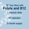 Life Extension BioActive Folate &amp; Vitamin B12 - 90 Capsules