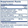 Fast-Acting Joint Formula supplement facts with Hyal-Joint, Decursinol-50 and Cynatine FLX