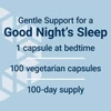 Melatonin 1 capsule at bedtime, 100 vegetarian capsules, 100-day supply graphic