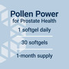 ProstaPollen dosage graphic, 1 softgel daily, 30 softgels, 1-month supply