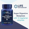Enhanced Super Digestive Enzymes bottle, with 10 vegetarian enzymes graphic