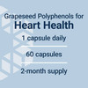 Grapeseed polyphenols graphic, 1 capsule daily, 60 capsules, 2-month supply