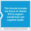Two forms of vitamin B12 formula text on blue