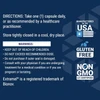 Liver Efficiency Formula directions and warnings with made in USA, gluten free and non-GMO icons