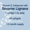 Life Extension Gamma E Tocopherol w/Sesame Lignans - 60 Softgels