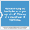 Mega Vitamin K2 benefits text graphic