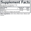 Buffered Magnesium Bisglycinate Powder supplement facts panel