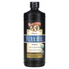 Front of Lignan Flax Oil bottle, organic, pure and unfiltered, fresh cold pressed