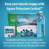 Jar, pouch and water bottle, Potassium Cocktail ingredient amounts graphic