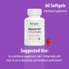 Vitamin K2 + E Complex bottle and softgel, take 1 softgel daily with food