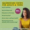Smiling woman, magnesium chews for adults and teens benefits list