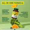 Men's One Daily bottle with produce, all-in-one formula benefits list