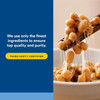 Natto on a spoon, finest ingredients, third party certified graphic