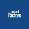 Natural Factors logo on blue