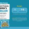 Ultimate Probiotic Senior's dosage graphic, 1 capsule 1-3 times per day