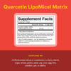 Quercetin LipoMicel Matrix supplement facts with free-from list