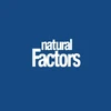 Natural Factors logo on blue