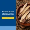 Dried roots in a bowl, Natural Factors finest ingredients third party certified graphic