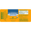 Meadowsweet liquid extract label with supplement facts