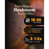 Reishi serving size and daily capsule intake infographic