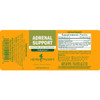 Adrenal Support liquid extract label with supplement facts