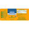 Ginkgo label unrolled with supplement facts and directions