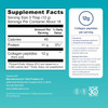 Supplement facts for Marine Collagen tub, 3 tablespoon serving