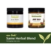 Old and new Joint Balm jars, new look same herbal blend
