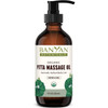 Banyan Botanicals Organic Pitta Massage Oil 8 fl oz (236 ml) glass pump bottle