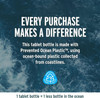 Ocean waves, tablet bottle made with Prevented Ocean Plastic graphic