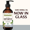 Sleep Easy Oil now in glass bottle graphic