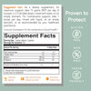 PectaSol suggested use and supplement facts with gluten-free, non-GMO and vegan icons