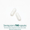 Two white capsules, serving size is two capsules