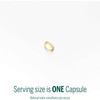 Single yellow softgel, serving size is one capsule