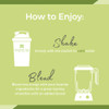 How to enjoy nanoLEAN, shake or blend graphic