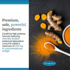 Turmeric roots and powder, premium, safe, powerful ingredients graphic