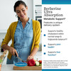 Woman chopping vegetables, Berberine Ultra Absorption unique delivery system graphic
