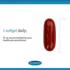 BosPro softgel beside a size ruler, 1 softgel daily