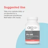 PS-100 bottle, suggested use 1 capsule daily, best taken with meals