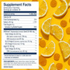 Vegan Omega-3 Gummies supplement facts panel beside lemon slices