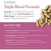 Keratin Hair Booster triple blend resveratrol grapes and quercetin graphic