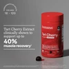 HumanN Tart Cherry jar and gummy on a gray background